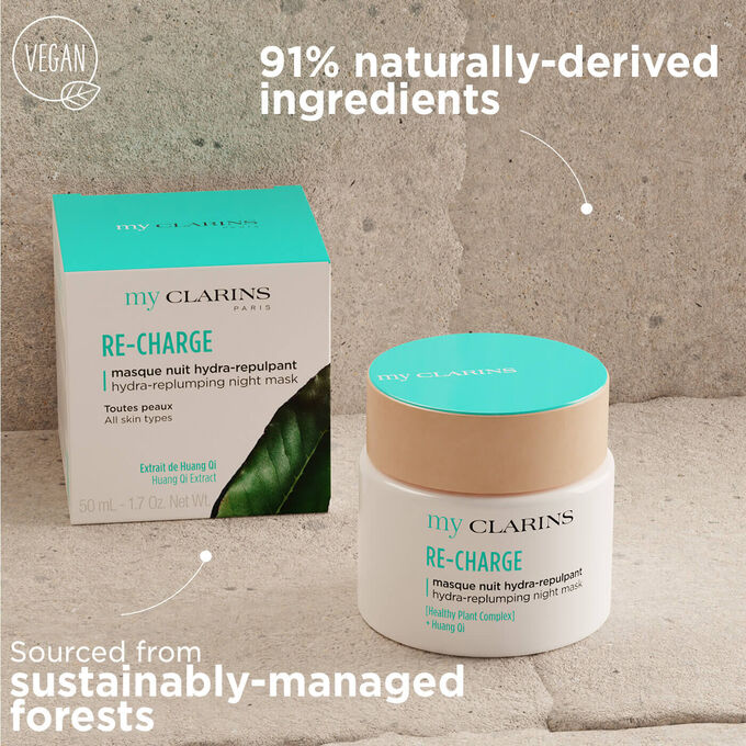 My Clarins RE-CHARGE hydra-replumping night mask