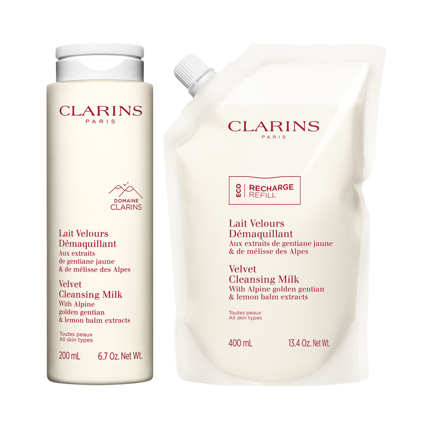 Clarins Velvet Cleansing Milk & Refill Duo | Velvet Cleansing Milk