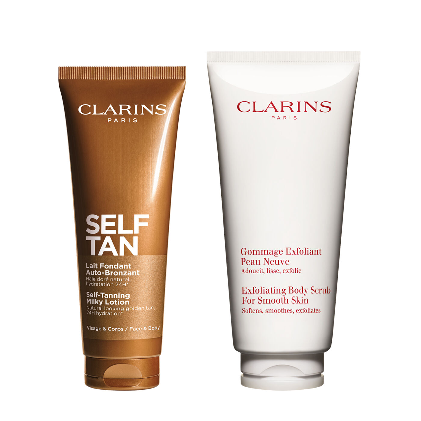 Tan + Exfoliate Duo | Self Tanning Milky Lotion & Exfoliating Body