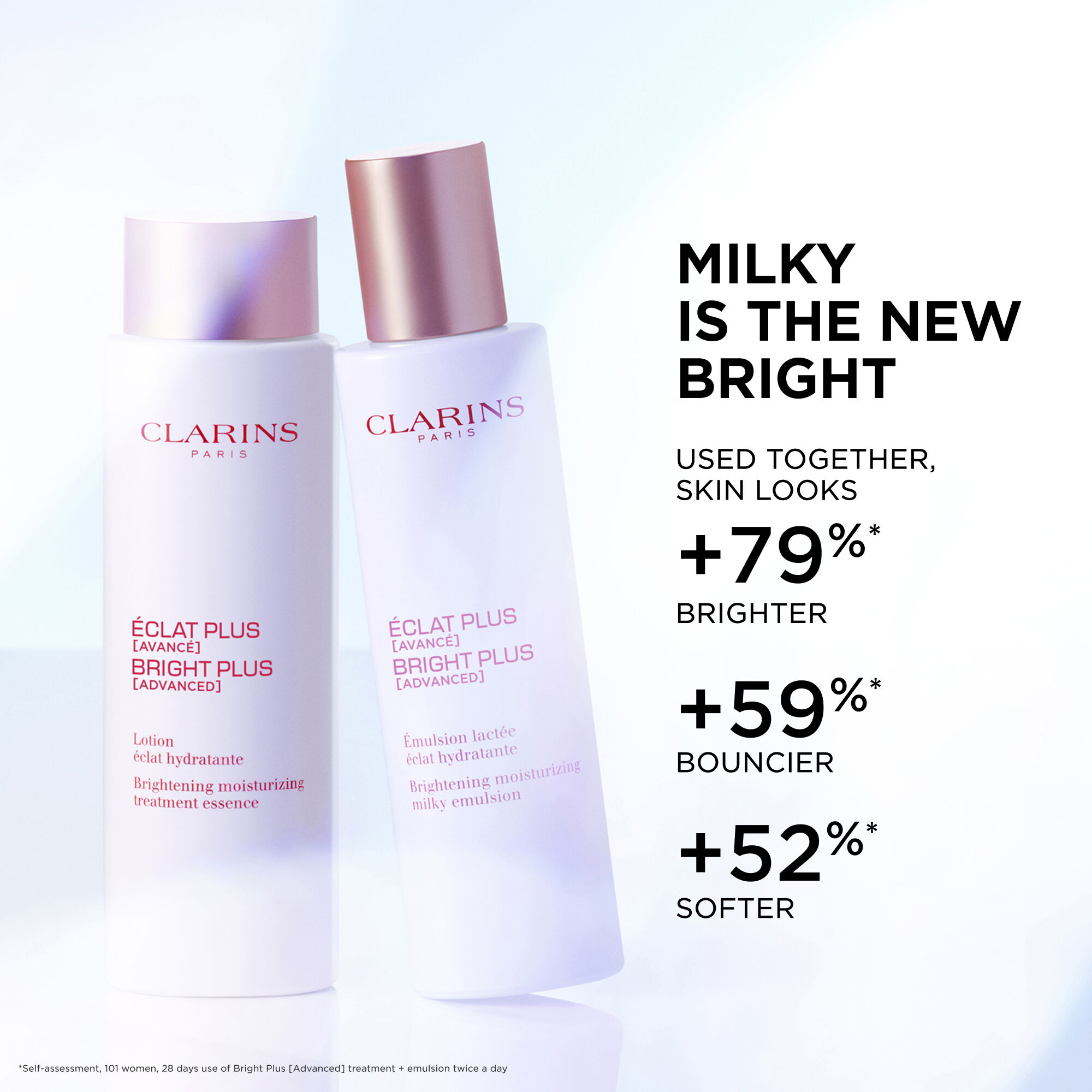 CLARINS BRIGHT PLUS セット 200ml + 100ml Bright Plus [ADVANCED] Milky Emulsion | CLARINS®