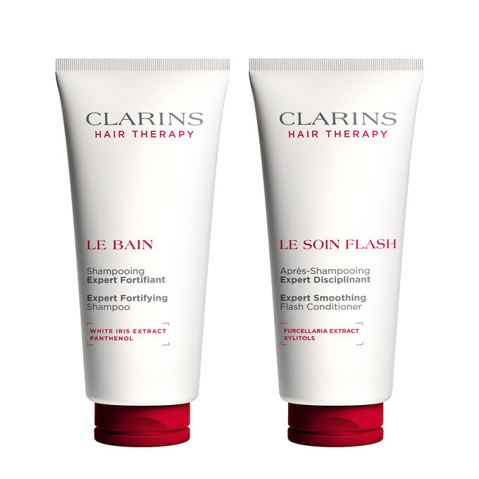 Le Bain + Le Soin Flash Duo | Expert Fortifying &amp; Volumizing Shampoo + Expert Smoothing Flash Conditioner