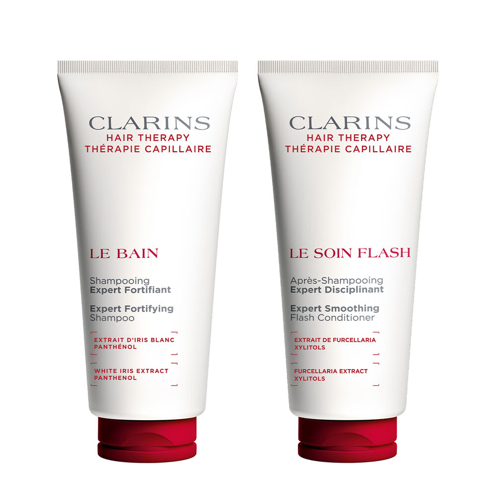 Duo Le Bain + Le Soin Flash | Shampooing Expert Fortifiant et Volumisant + Apr&egrave;s-Shampooing Expert Disciplinant