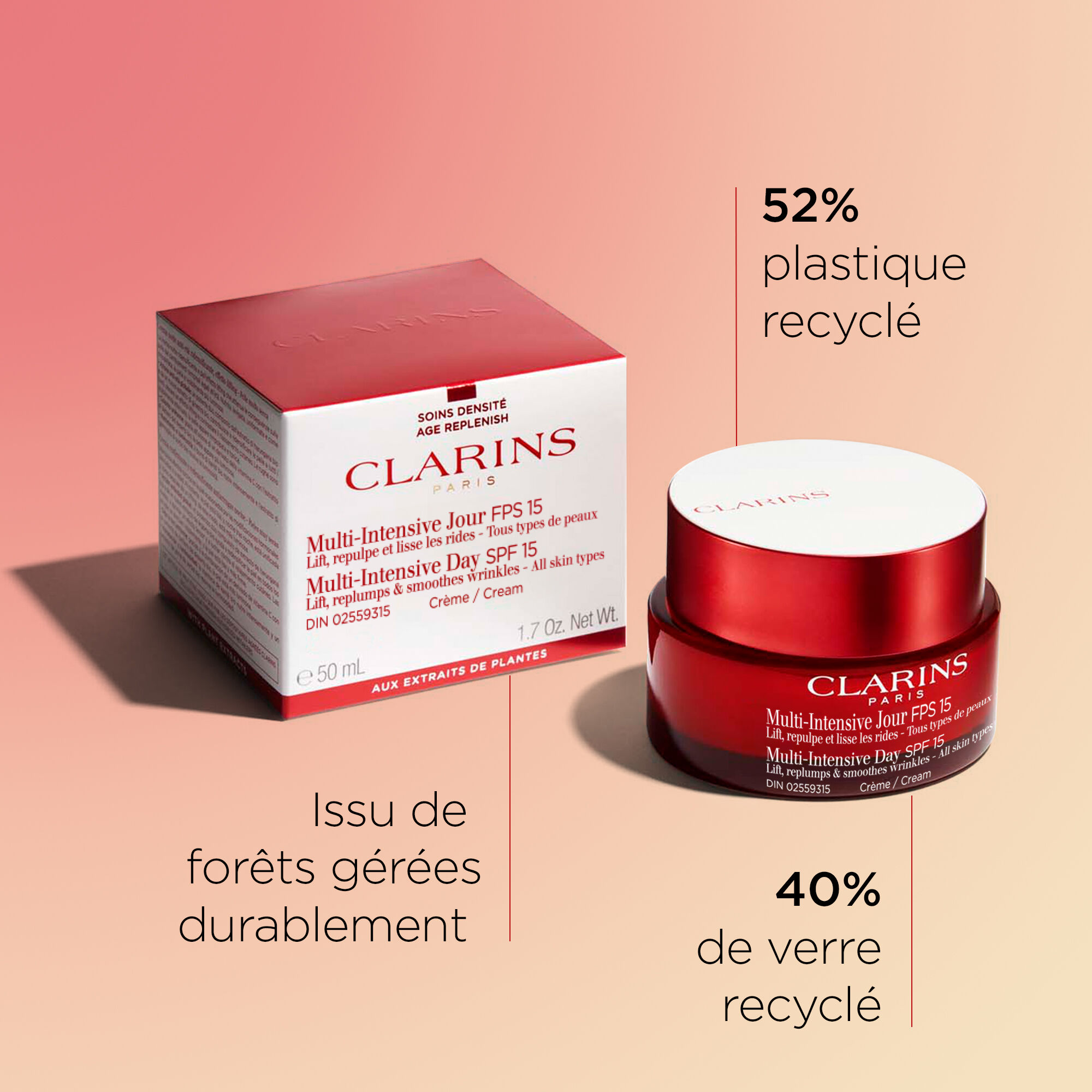 フェイスクリーム CLARINS Multi-Intensive Jour SPF 15 50ml Multi-Intensive Crème Jour Anti-Âge FPS 15 | CLARINS®