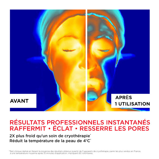 Visuel montrant les 7 différents types d’utilisation du Cryo-Flash Cream-Mask