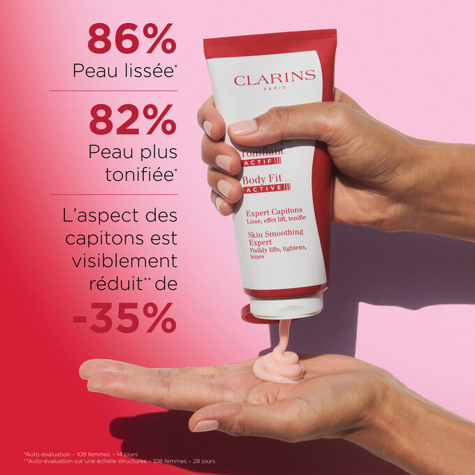 Plan produit Body Fit Active 200&nbsp;ml avec une texture qui lifte, raffermit et tonifie