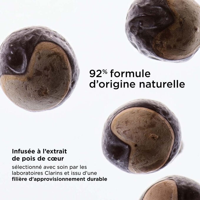 Gros plan sur le pois de c&oelig;ur, illustrant la formule &agrave; 92&nbsp;% d&rsquo;origine naturelle, s&eacute;lectionn&eacute;e et produite de fa&ccedil;on durable.
