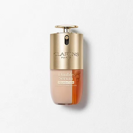 Double Serum Foundation packshot, that provides a customizable coverage and luminous satin finish