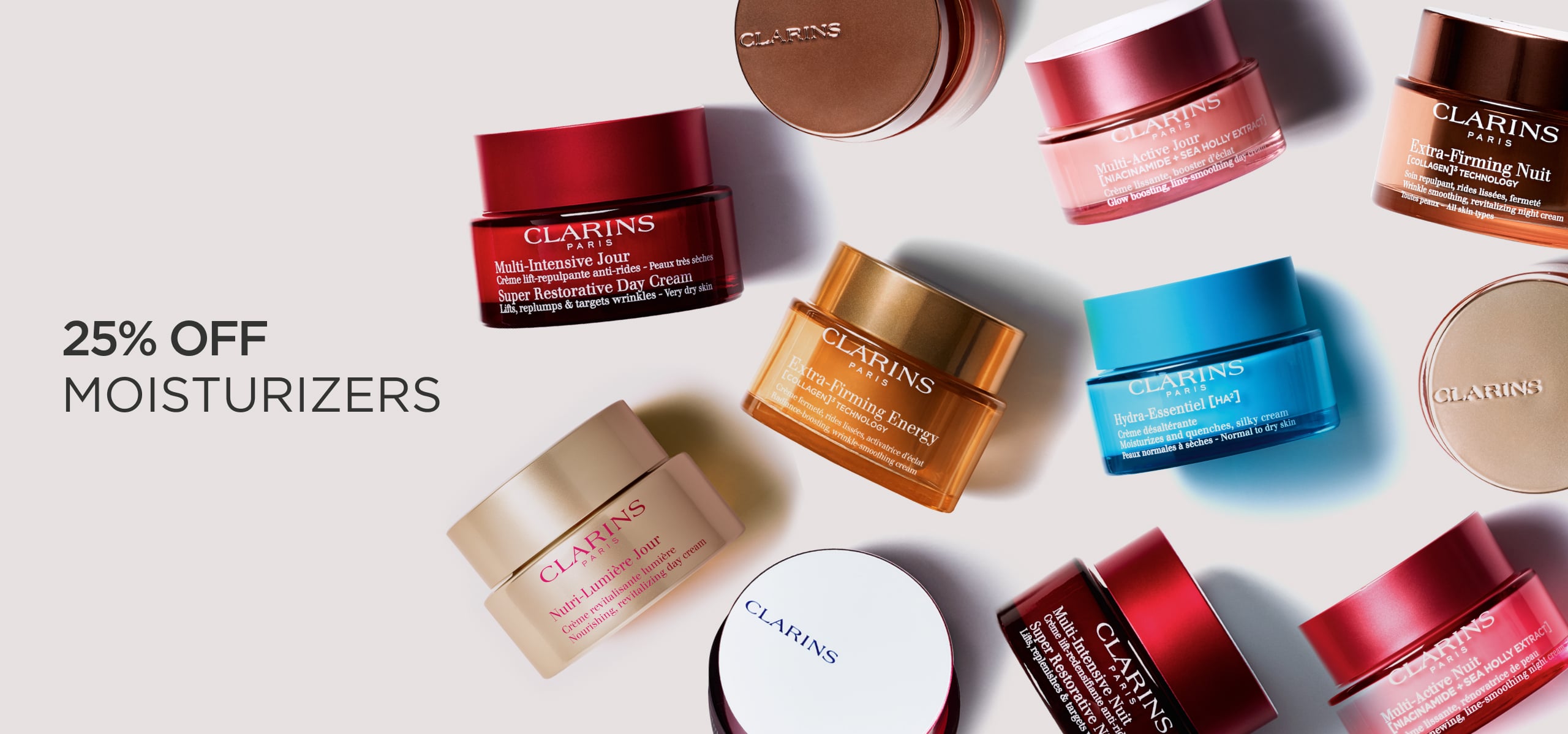 25% off moisturizers