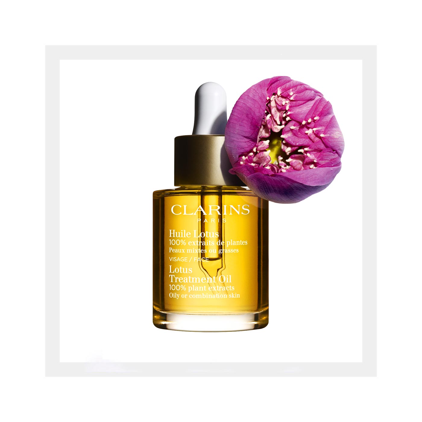 Lotus Face Treatment Oil Rebalancing Oil Clarins Canada Clarins