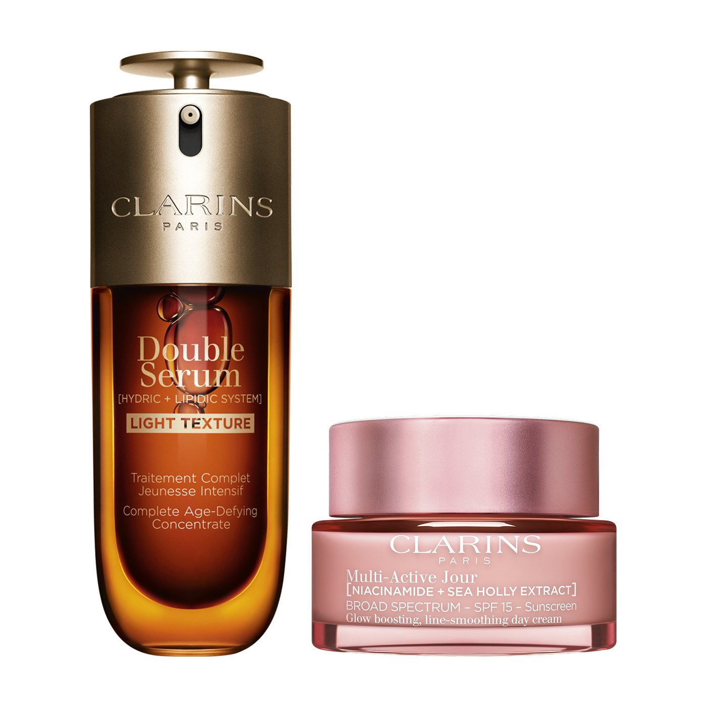 Clarins Multi Active Set | Double Serum Light Texture 50 mL and