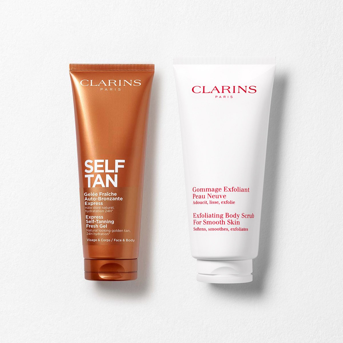 Tan + Exfoliate Duo - Self-Tanning Fresh Gel & Exfoliating Body Scrub For Smooth, Sun-kissed Skin