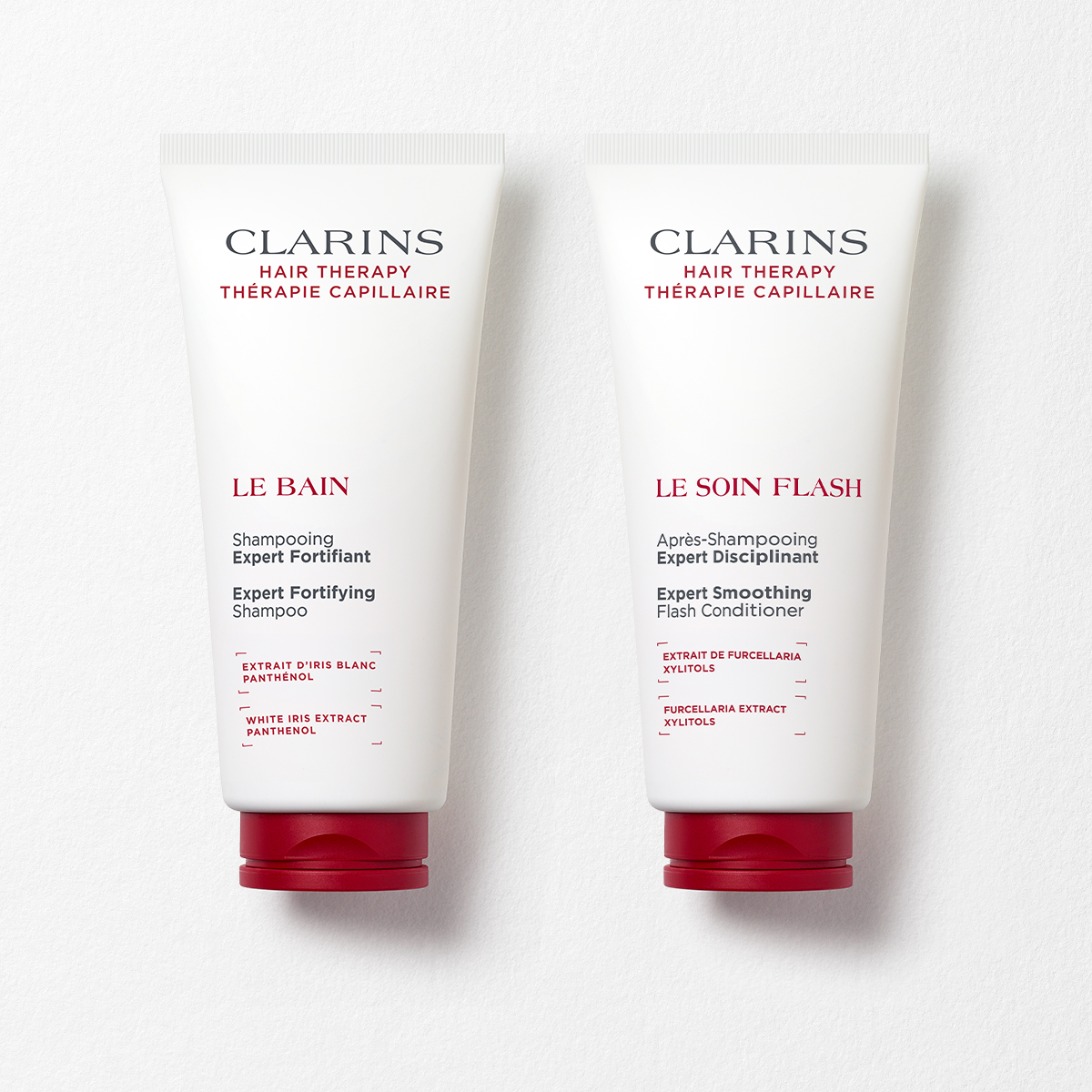 Duo Le Bain + Le Soin Flash | Shampooing Expert Fortifiant et Volumisant + Apr&egrave;s-Shampooing Expert Disciplinant